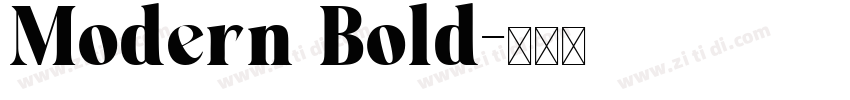 Modern Bold字体转换